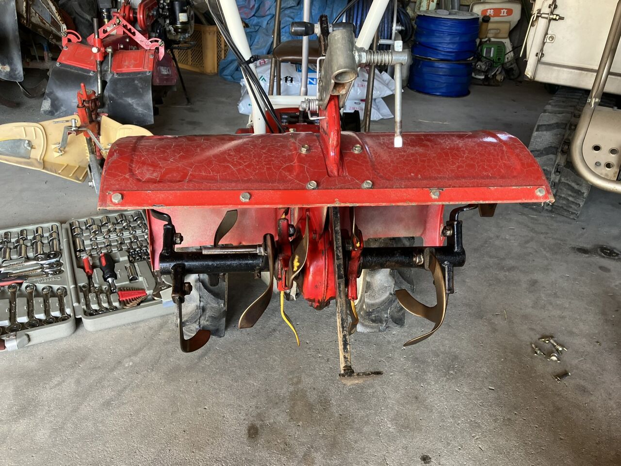 管理機 ヤンマー ポチ 耕運爪交換 : 向島ポンポコ日記