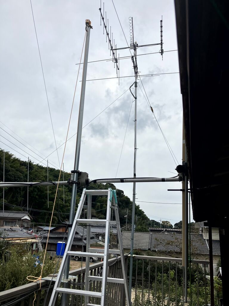 144MHz、13エレ2列 アンテナ 磨こ アマチュア無線