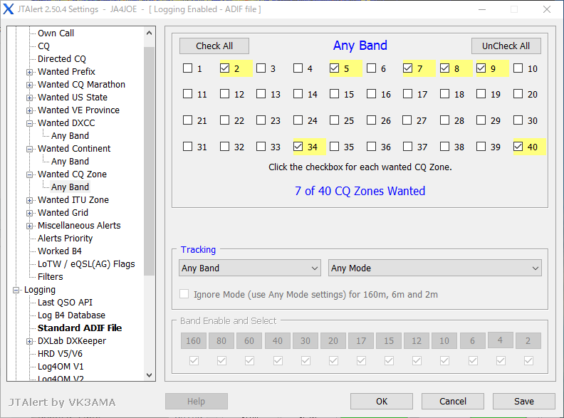 JTAlert「Rebuild Alert Database機能」によるWantedリスト更新