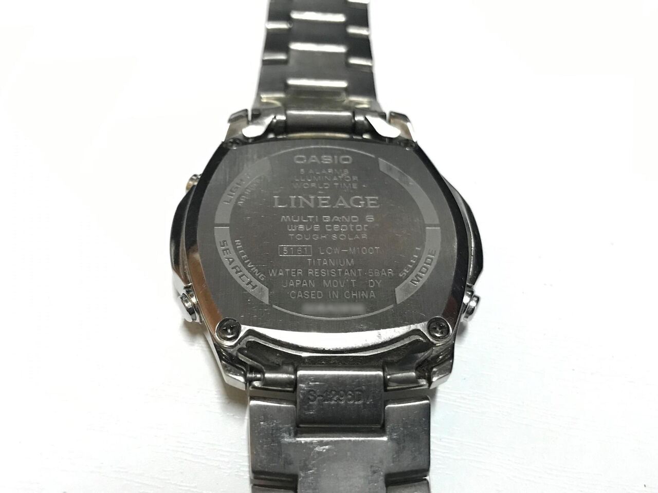 【電池交換済】CASIO カシオ LINEAGE チタン ソーラー電波 コスパ最強Casioのソーラー電波腕時計11年目！電池交換で見事