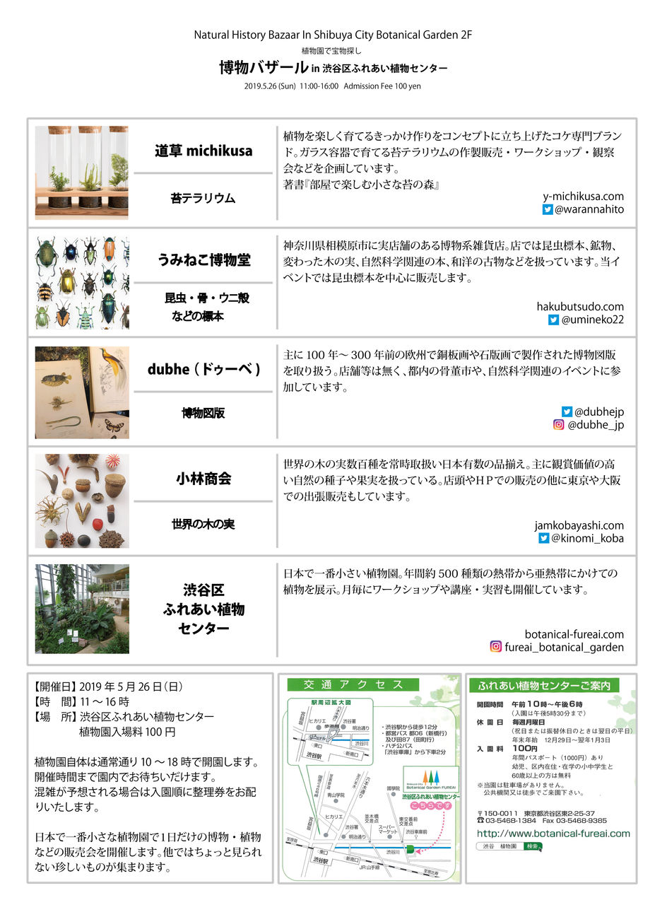 博物バザールin渋谷区ふれあい植物センター 開催 ジャムこばやしblog