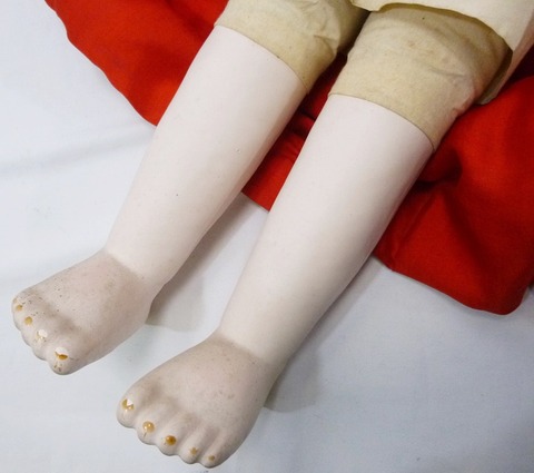 《ジャムルK》KKo0612-127◆壽月特製 壽月斎 市松人形 日本人形 ガラス目 女の子 童女 全長：68cm 木製ケース付 アンティーク ビスクドール