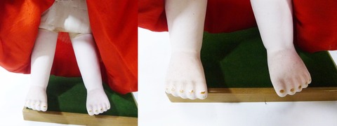 《ジャムルK》KKo0612-127◆壽月特製 壽月斎 市松人形 日本人形 ガラス目 女の子 童女 全長：68cm 木製ケース付 アンティーク ビスクドール