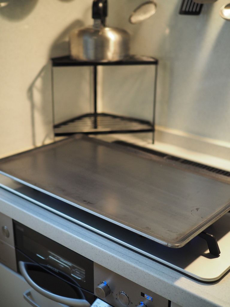 例の鉄板で作ったお好み焼き。果たしてそのお味は？！ : Jamの  