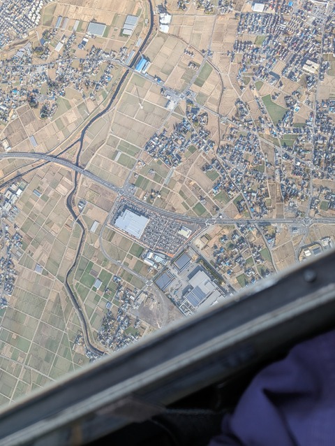 コストコ明和倉庫店上空