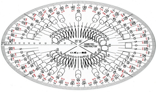 楕円分度器の使い方 テクニカルイラストレーション技能士のブログ