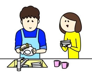 夫婦でキッチン②軽