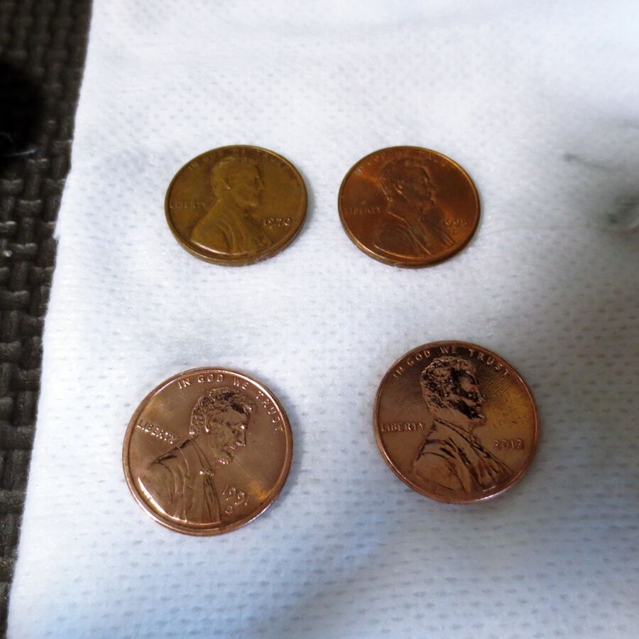 アメリカ 1セント硬貨 3種類を磨く : おっさんの徒然なる日々