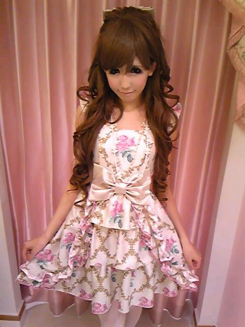 ジーザスディアマンテ　ジャスミンワンピ　プレミアムローズ柄ピンク コンチネンタルガールワンピ 薔薇柄 - One Piece | Line Up | ジーザス