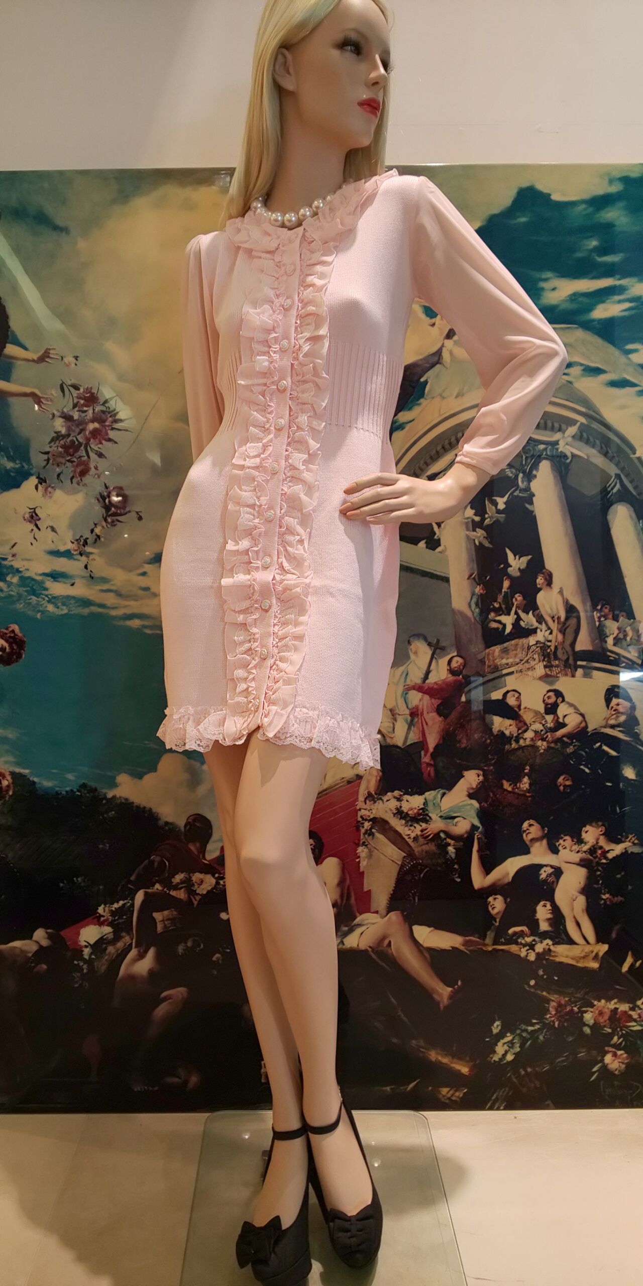 sale70%OFF❗️⭐️マドモアゼルドールニットワンピ⭐️ピンク、38  