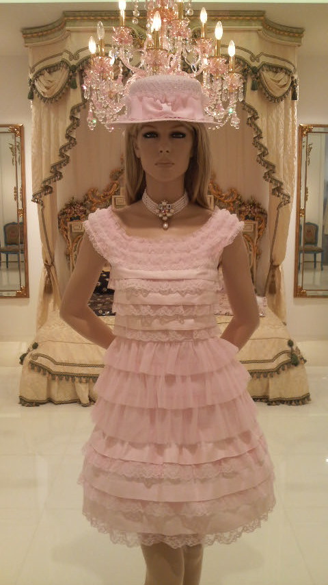 ジーザスディアマンテ シシリアワンピ トリアノン薔薇柄ピンク