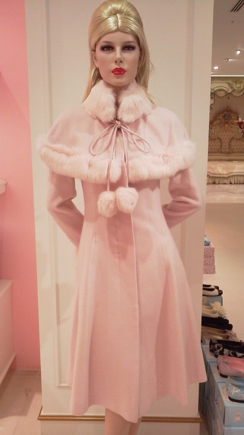 Jesus diamante ファー付きホワイトコート VIPコート ： JESUS DIAMANTE [ジーザスディアマンテ]