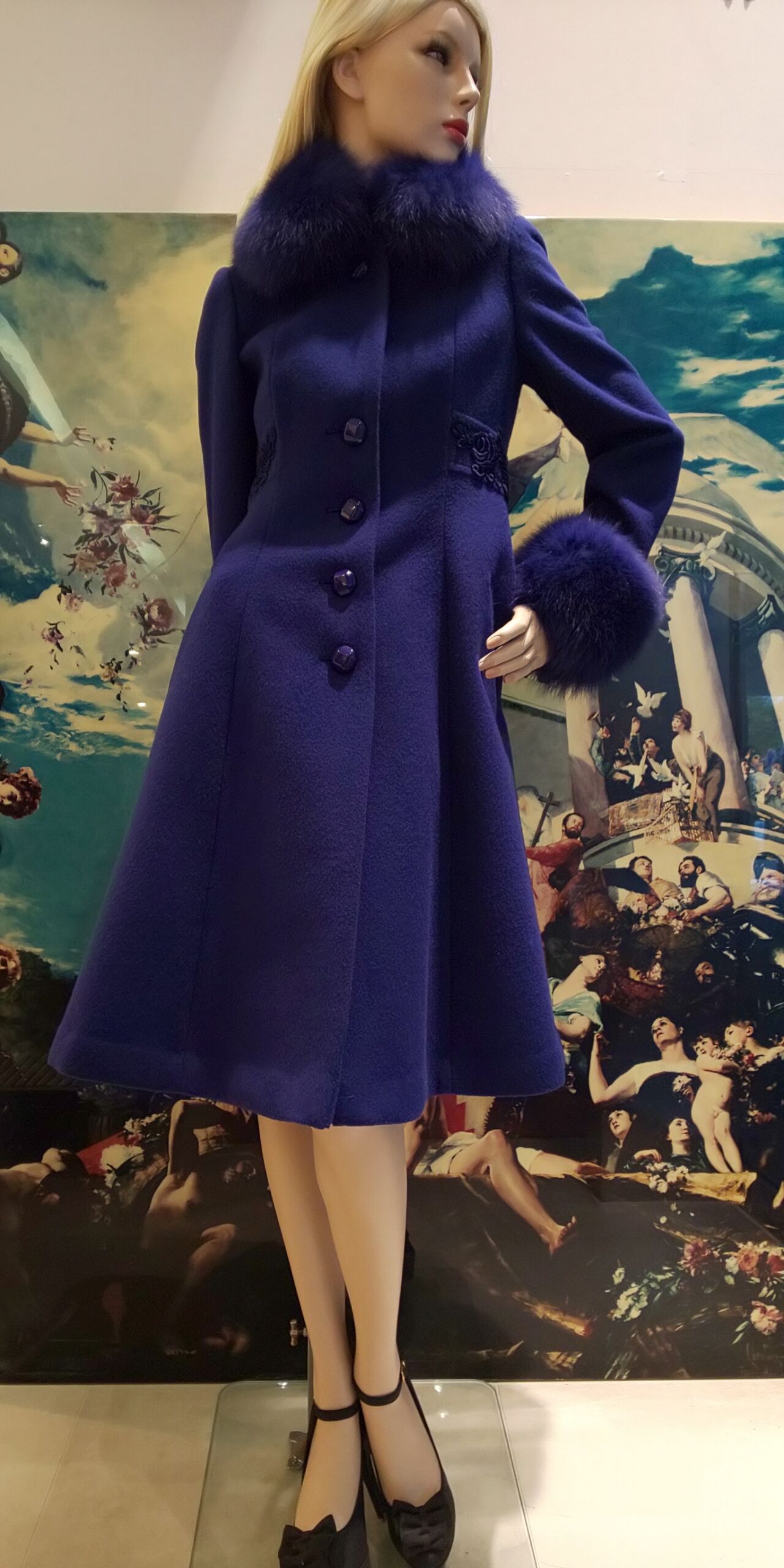 極美品☆ ジーザスディアマンテ ラビットファー プリンセスコート サイズ40