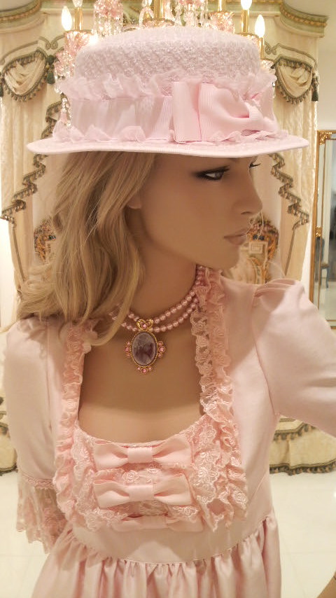 ジーザスディアマンテ　アントワーヌベアワンピ　復活ぼかし薔薇柄ピンク JESUS DIAMANTE