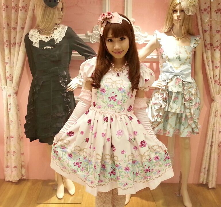 オーナメントリボン柄ピンク☆バロックドールワンピ☆♪ : ♡Atelier