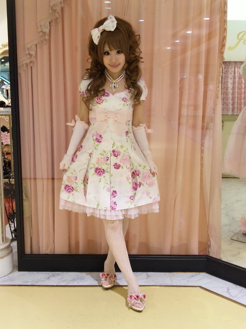 ジーザスディアマンテ　こあくまワンピ　復活ぼかし薔薇柄ピンク ♪☆新小悪魔ワンピ復活ぼかし薔薇柄☆♪ : ♡Atelier Diamante Nagoya♡