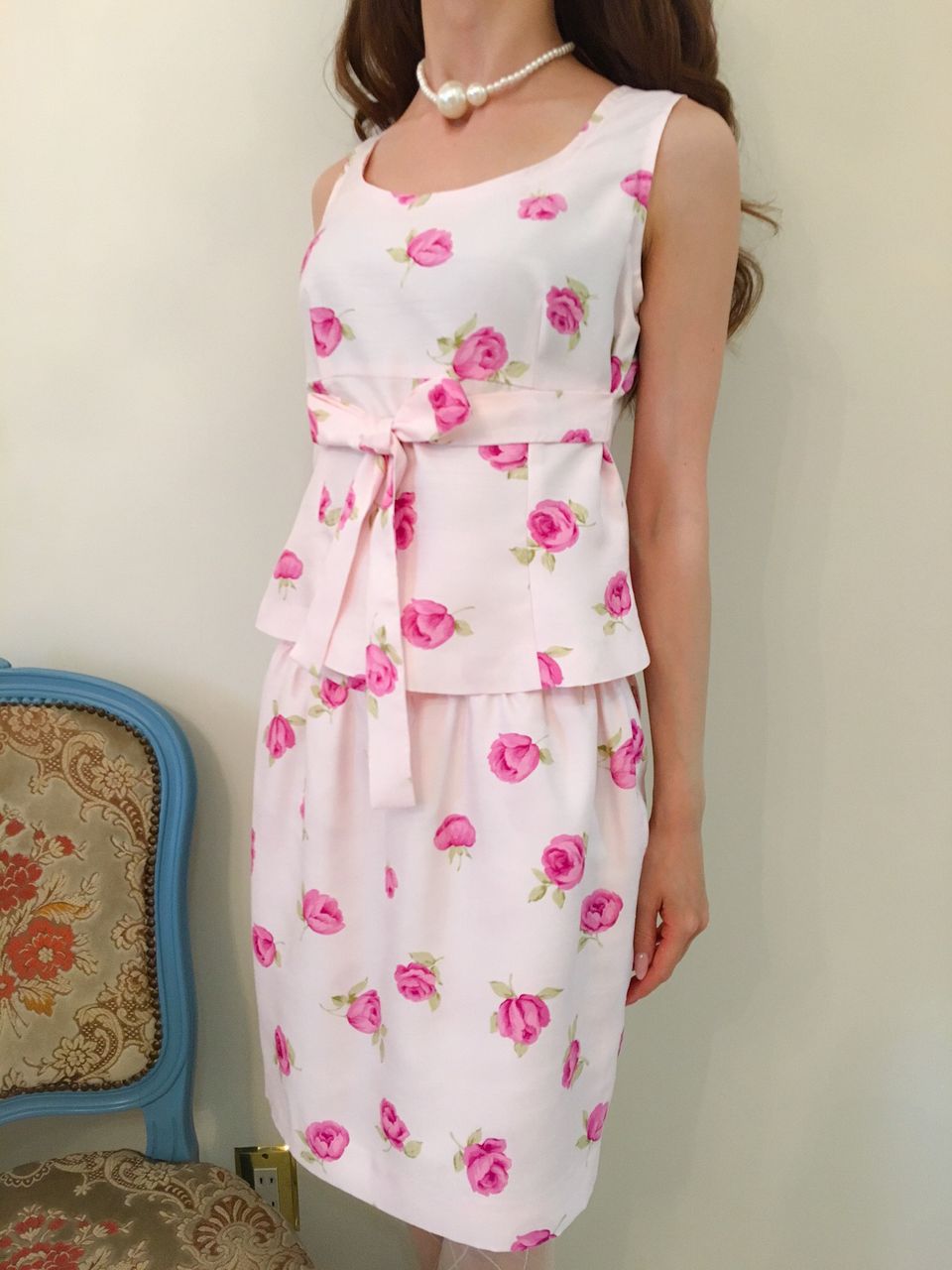 ☆Sale80%OFF☆ルリジューズスカート☆BBローズ柄ピンク×ローズ、残り 