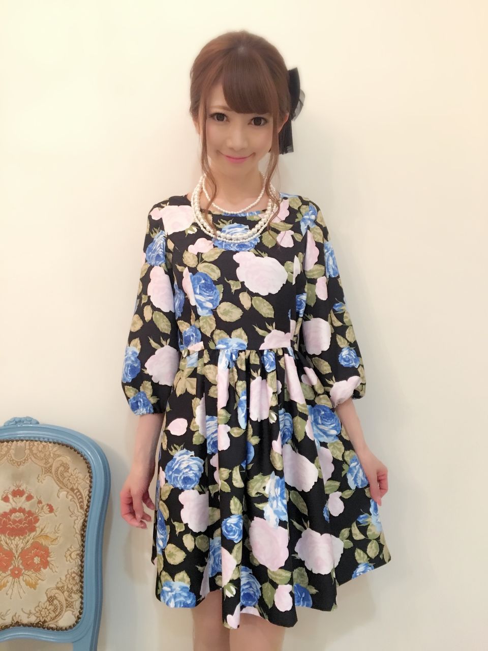☆Sale80％OFF☆フェリエワンピ☆プリンセスJAPONローズ柄ブルー、殘り