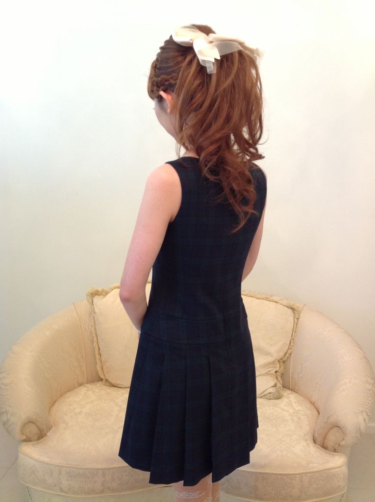 ☆スコティッシュロココガールワンピ・タータンチェック黒  