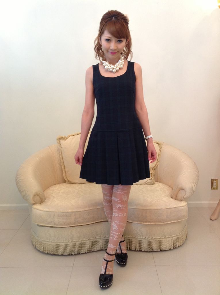 ☆スコティッシュロココガールワンピ・タータンチェック黒  