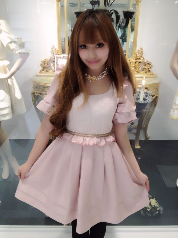 人気ブランドの新作 ベージュ ロココドールワンピ ミニワンピース