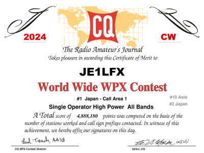JE1LFX_CQWPX_2024_CW_certificate
