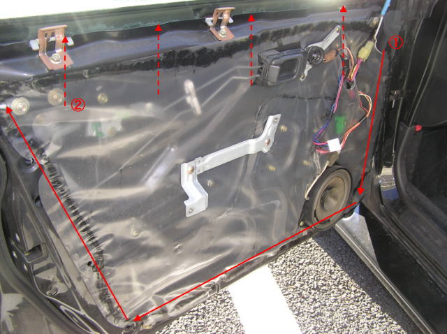 4465218 フロント ドア内張り 助手席側 インプレッサ E型 GDB WRX STI S203 トラスト企画