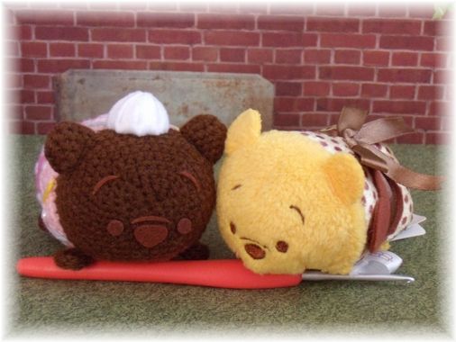 ツムツム編みぐるみ バレンタインプーさん じぇる s クロスステッチから色々と ツムツム編みぐるみ バレンタインプーさん じぇる s クロスステッチから色々と