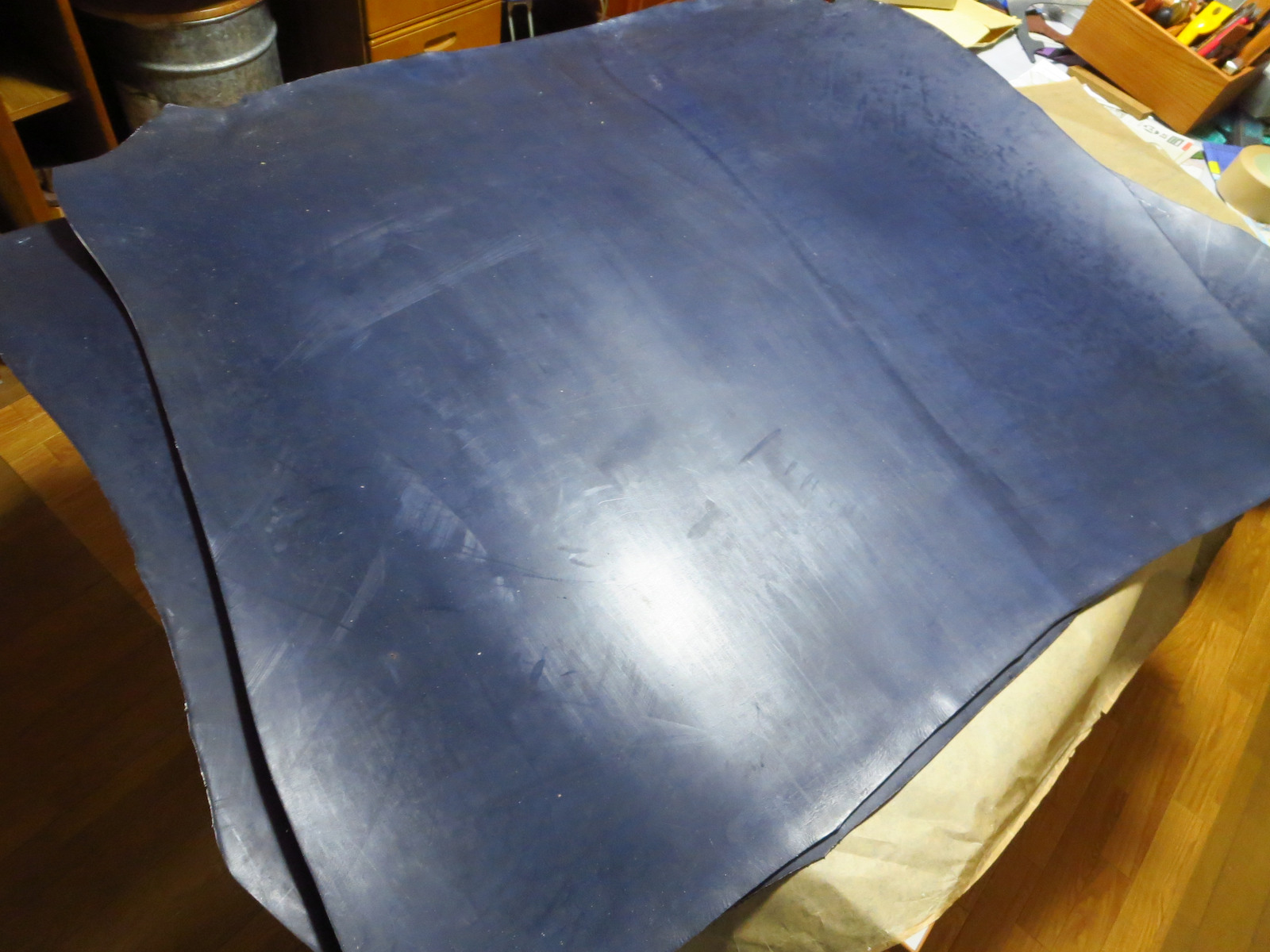 長く使える フルグレインレザー「ベイカー社製」極厚4㎜のブライドルレザー　黒 長く使える フルグレインレザー「ベイカー社製」極厚4㎜の