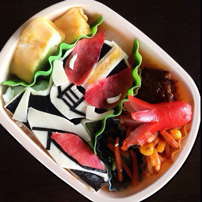 過去のキャラ弁 仮面ライダー電王 ソードフォーム ヲタライフイズビューティフル