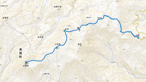 銀泉台〜白雲岳MAP