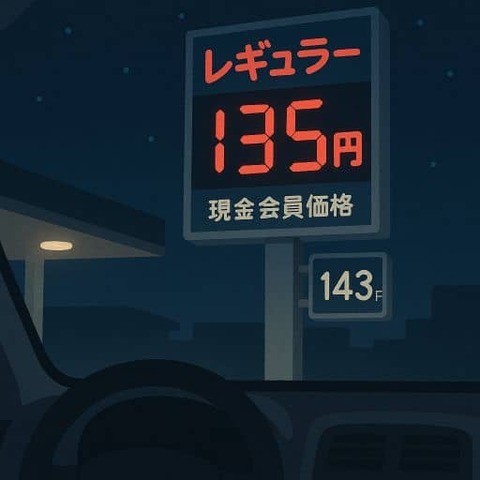 Misleading_gas_station_prices_135yen_ad,_actual_143yen
