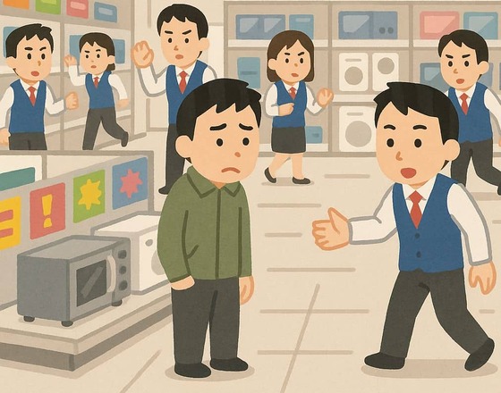 今ヤマダ電機にいるけど客5人に対して店員が15人くらいいて緊張感が走る : なんJですの