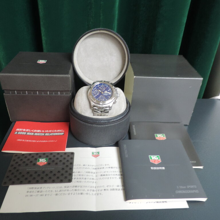 SOLD◎TAG Heuer◎タグホイヤーLINKクロノグラフCT2110のブルー 