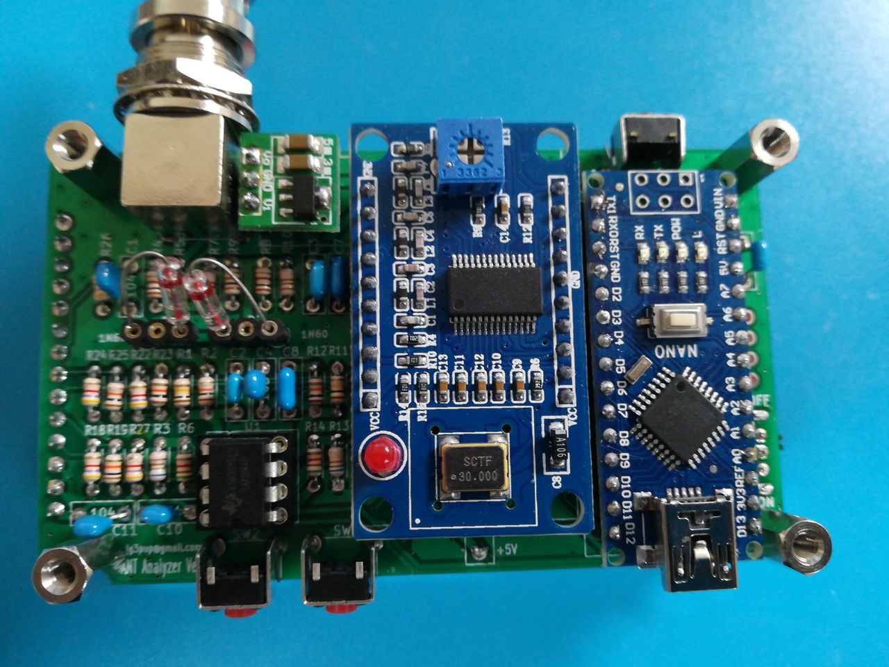 新たなアンテナアナライザーの実験⑤PCB化して完成しました 新たなアンテナアナライザーの実験⑤PCB化して完成しました