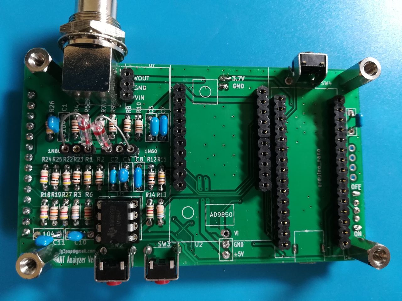 新たなアンテナアナライザーの実験⑤PCB化して完成しました 新たなアンテナアナライザーの実験⑤PCB化して完成しました
