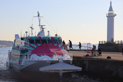 2026年2月　江の島発ジェット船運航