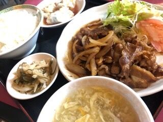牛バラの焼肉定食