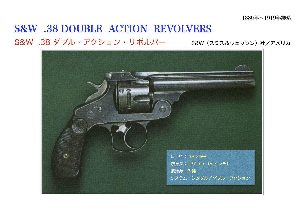S W ダブル アクション リボルバー 世界の名銃コレクション 年代順