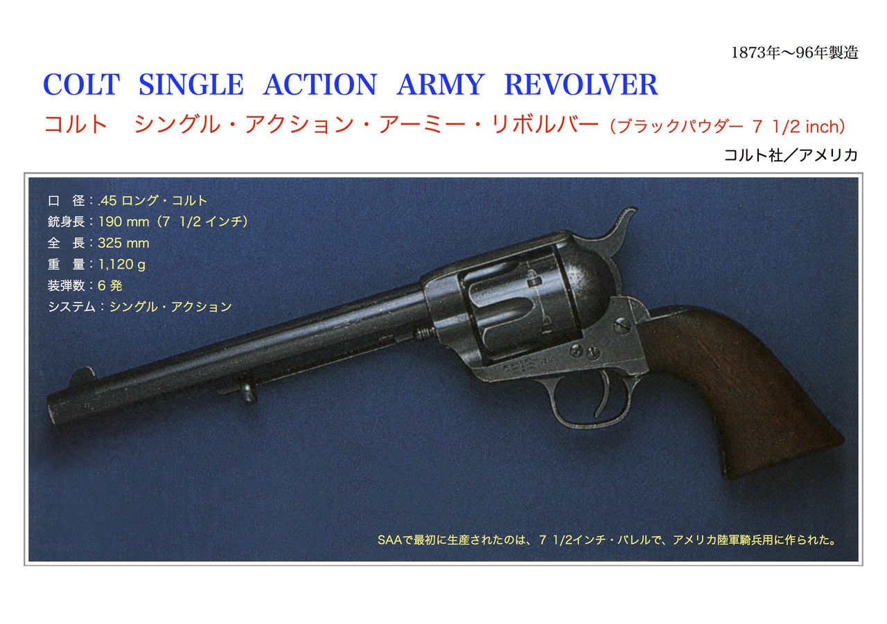 コルト シングル アクション アーミー リボルバー ブラックパウダー 世界の名銃コレクション 年代順