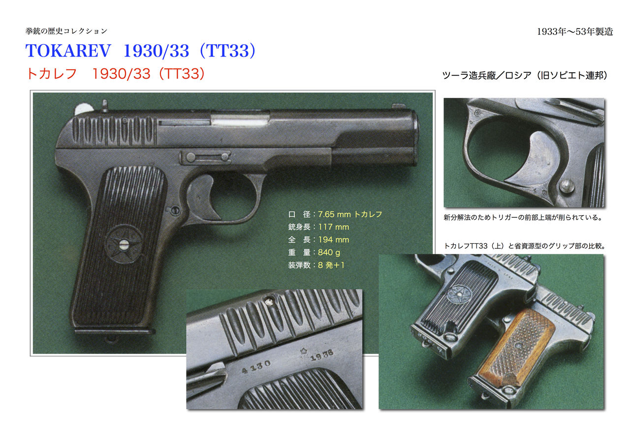 トカレフ TT33 オリジナルグリップWW2ソビエト製 くすぐったかっ
