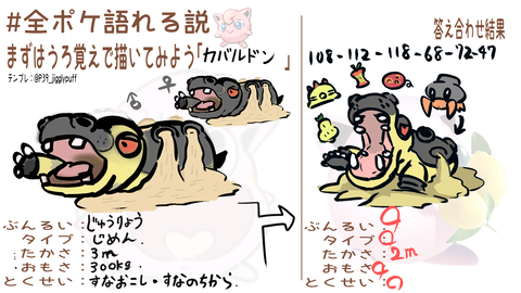 全ポケ描けて語れる説 ギャラリー 全ポケ語れる説 ちゅーと半端なジグリパフ