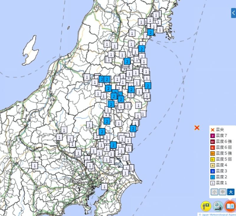 【驚愕】またお前か！関東と東北で地震連発すぎなんだがw