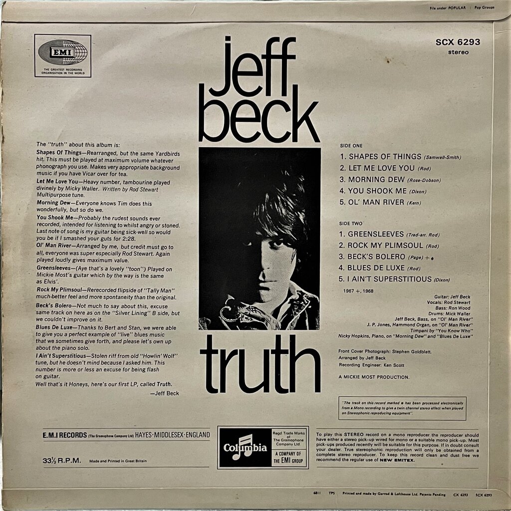 中古レコード入手情報：ジェフ・ベック① : 我が人生は、音楽と共に