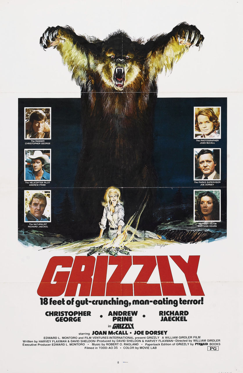 グリズリー 1976 動物パニック映画で映画 ジョーズ を陸に置き換えてパクッて低予算でボロ儲け 燃えよ 映画論