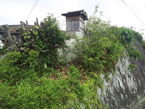 草木が伐採されて露わになった九頭神祠