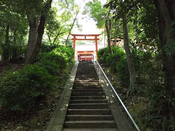 池之原神社 石段と二の鳥居