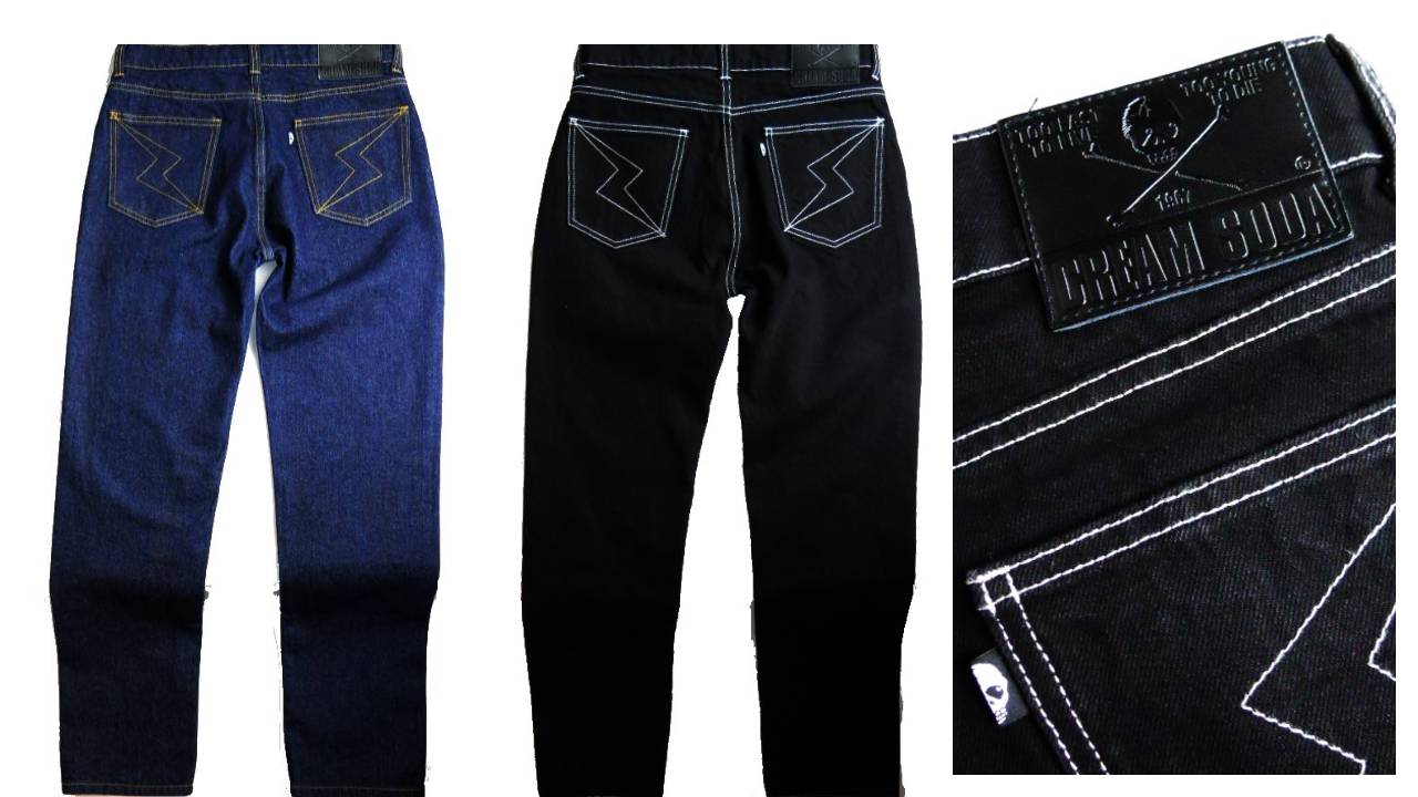 クリームソーダ ブラック デニムパンツ サイズL