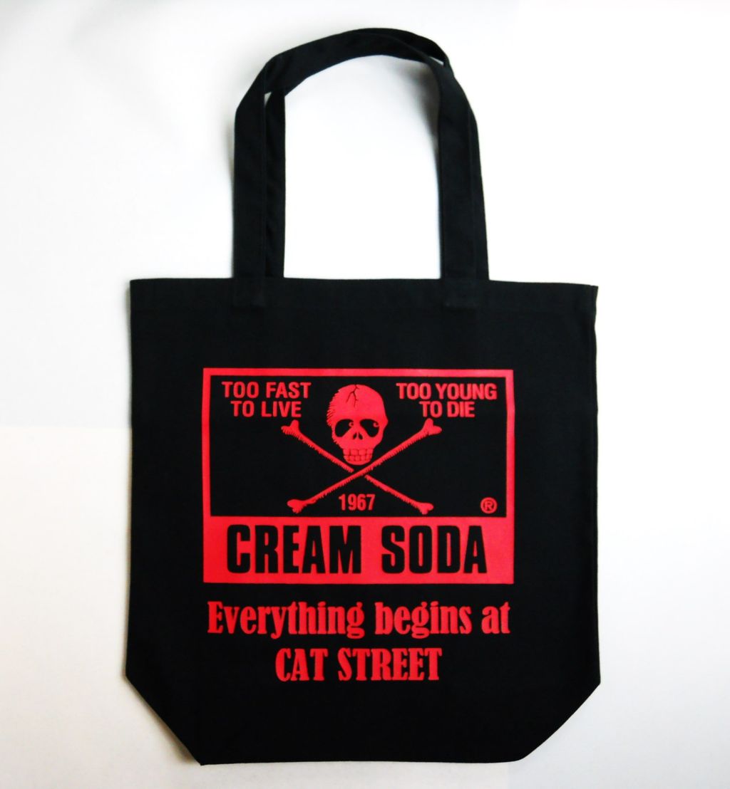CREAM SODA 押し出し スカルデザイン トートバッグ