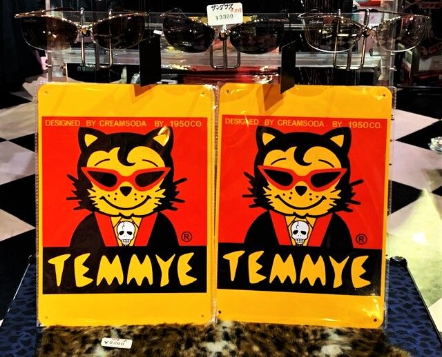 TEMMYE CREAM SODA プレート 丸型☆ブリキ☆看板☆プレート☆ティミー